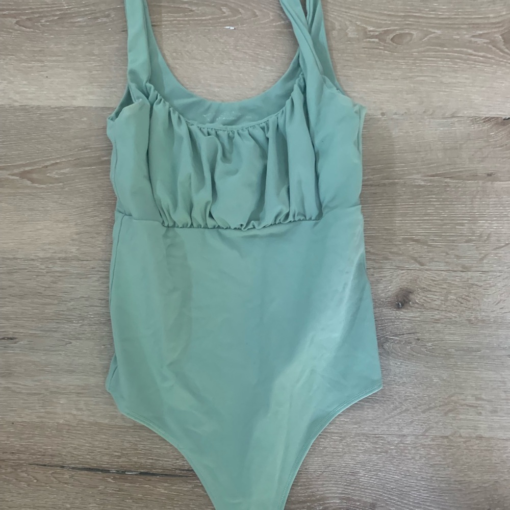 Abercrombie & Fitch green tank top bodysuit size small